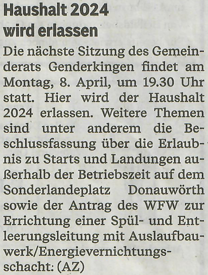 Donauwörther Zeitung 06.04.2024