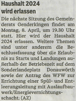 Donauwörther Zeitung 06.04.2024